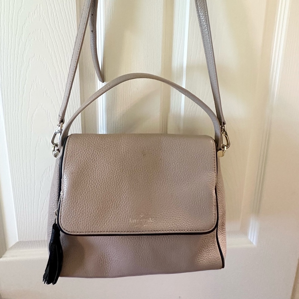 Kate Spade Tan Crossbody Bag with Flap Closure